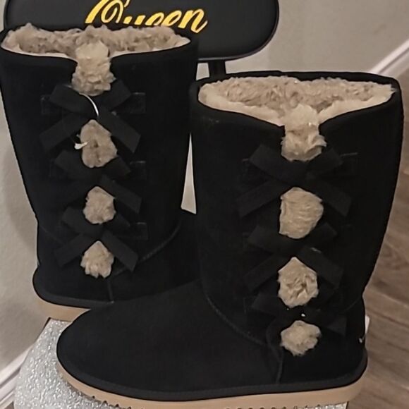 Koolaburra By Ugg Victoria Tall Boots- Black - Picture 12 of 12